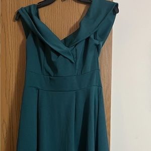 Emerald green (more blueish) dress. Size: M